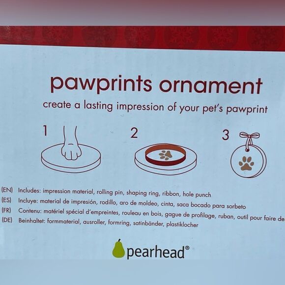 Pearhead Pawprints Ornament Capture Your Fur Babies Foot Print - Picture 10 of 10